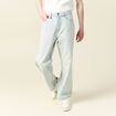 Jeans large 5 poches longueur 32 bleu ciel homme
