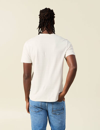 T-shirt manches courtes beige homme