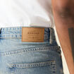 Jeans straight taille tapered denim dirty homme
