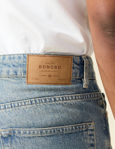 Jeans straight taille tapered denim dirty homme