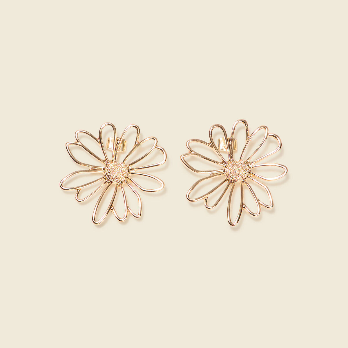 Boucles d'oreilles clous couleur or femme