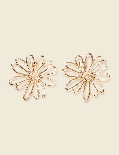 Boucles d'oreilles clous couleur or femme