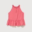 Top droit sans manches rouge femme