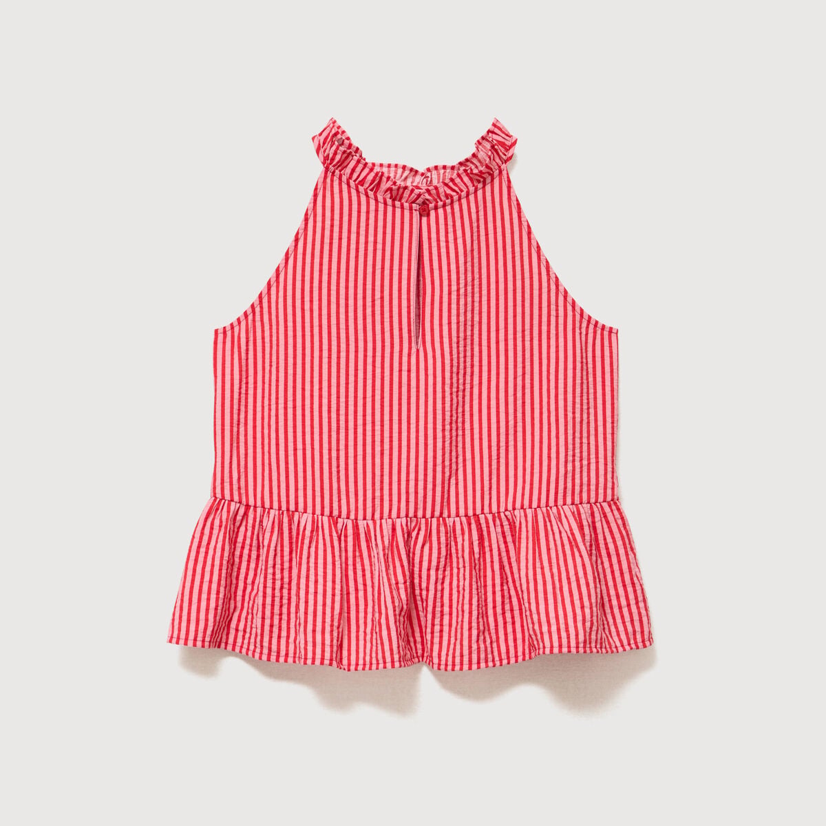 Top droit sans manches rouge femme