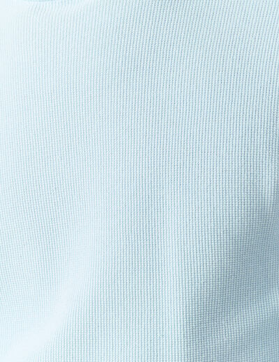 Pull fin col rond manches longues bleu ciel homme