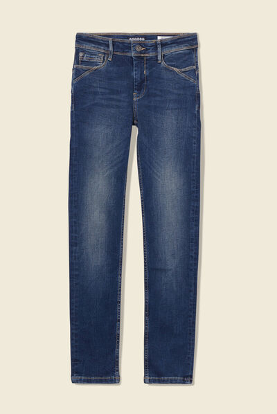 Jeans slim push up 7/8ème denim brut femme