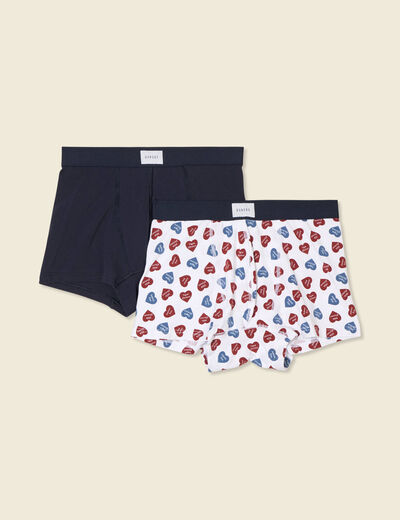 Lot 2 boxers bleu marine homme