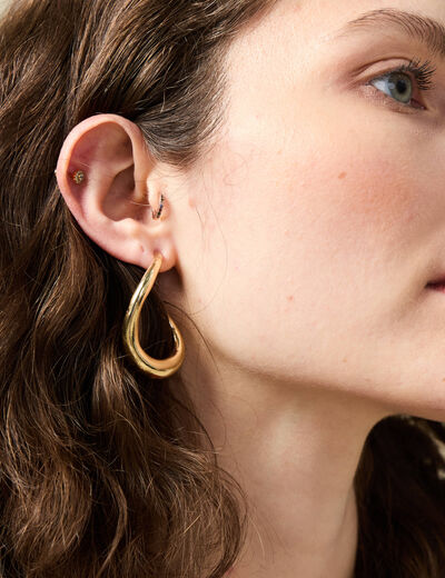 Boucles d'oreilles créoles couleur or femme