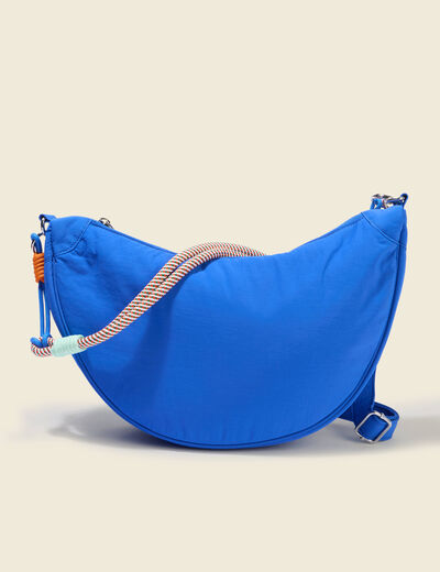 Sac bandouli&egrave;re avec doublure bleu ciel femme