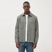 Surchemise droite col am&eacute;ricain vert kaki homme