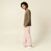 T-shirt manches longues taupe homme