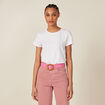 T-shirt manches courtes blanc femme