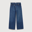 Jeans loose taille haute en coton denim stone femme