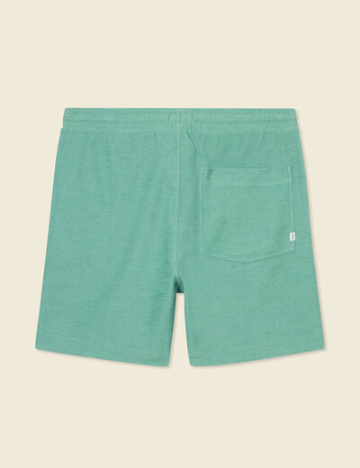 Short droit avec cordon vert homme