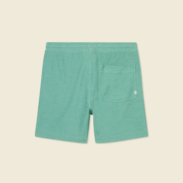 Short droit avec cordon vert homme