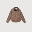 Blouson oversize manches longues doubl&eacute; ficelle femme