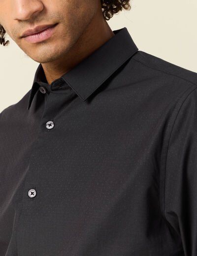 Chemise manches longues gris foncé homme