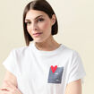 T-shirt manches courtes blanc femme