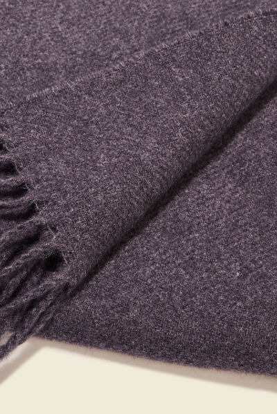 Écharpe à franges gris foncé homme