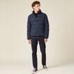 Doudoune droite zipp&eacute;e bleu marine homme