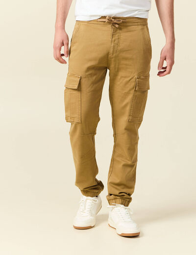 Pantalon battle bas resserré vert kaki homme