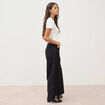 Pantalon coupe regular noir femme