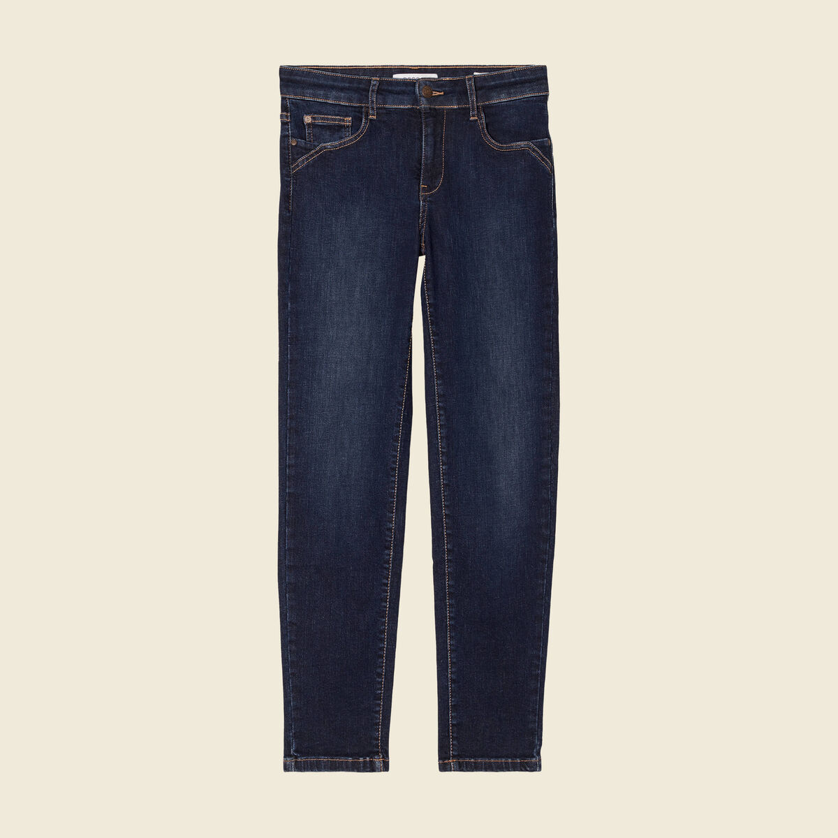 Jeans slim 7/8ème denim brut femme