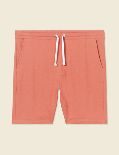 Short droit taille à coulisse rose homme