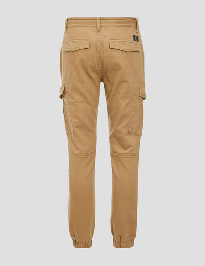 Pantalon cargo taille à cordon vert kaki homme