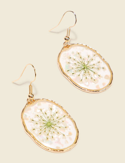 Boucles d'oreilles pendantes couleur or femme