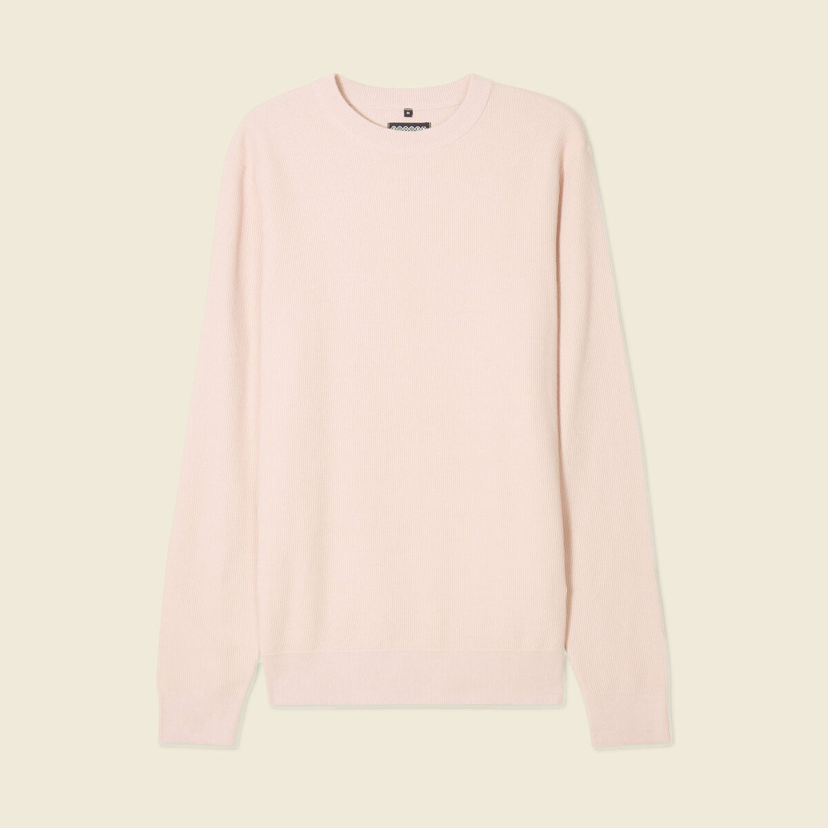 Pull éco-responsable rose clair homme