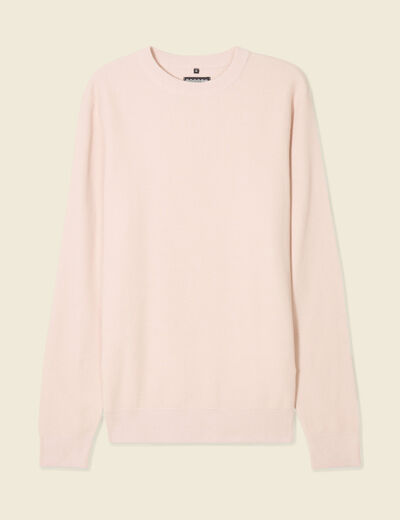 Pull éco-responsable rose clair homme