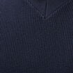 Pull col v manches longues bleu marine homme