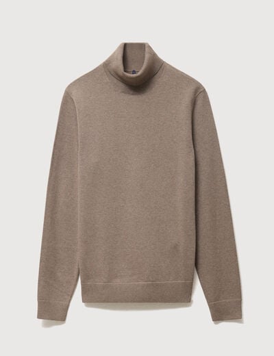 Pull manches longues vert kaki homme
