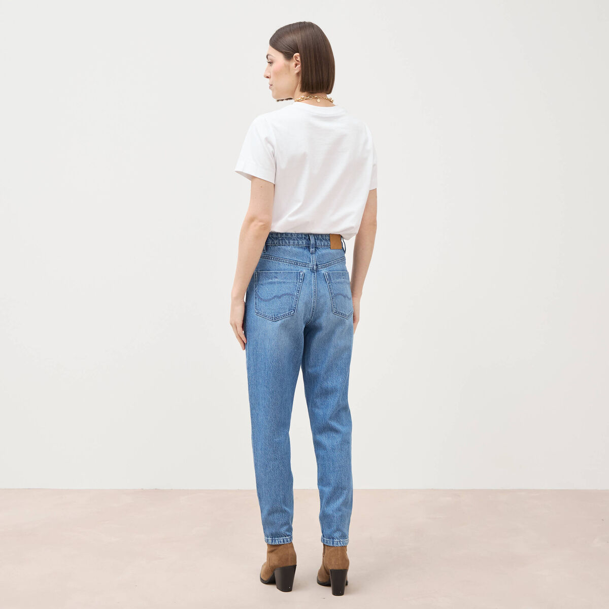 Jeans mom 7/8&egrave;me denim used femme