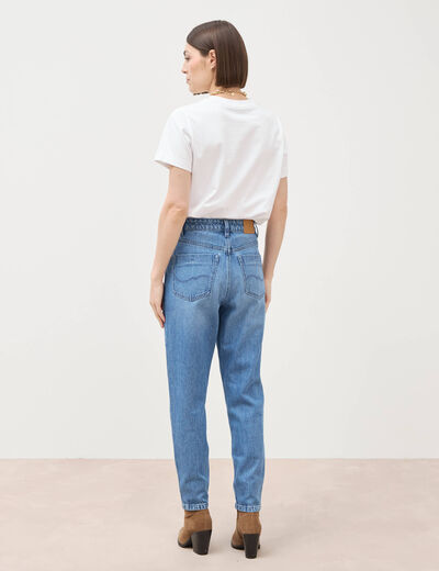 Jeans mom 7/8&egrave;me denim used femme
