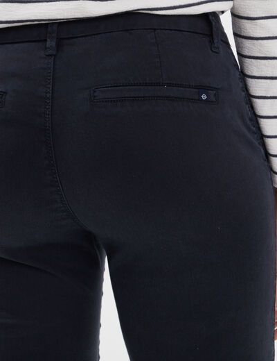 Pantalon chino Instinct bleu foncé femme