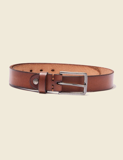 Ceinture en cuir marron homme