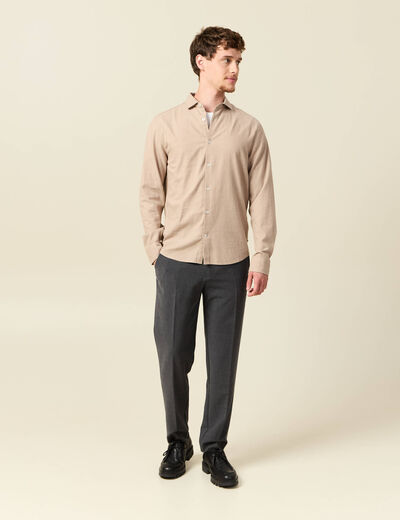 Pantalon droit longueur 32 gris fonc&eacute; homme