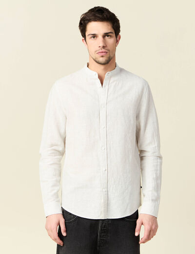Chemise manches longues gris homme