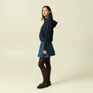 Sweat &agrave; capuche manches longues doubl&eacute; bleu marine femme
