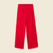 Pantalon loose taille standard fluide rouge femme