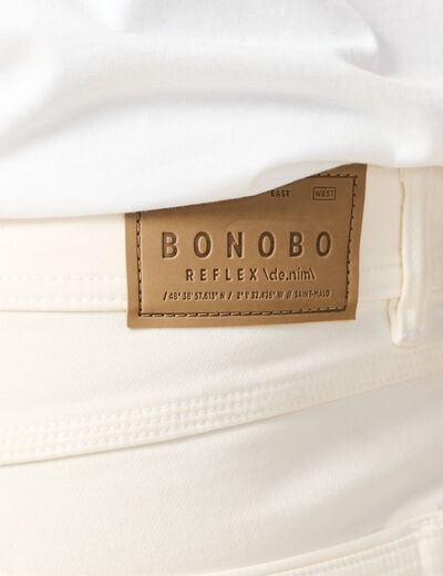 Jeans straight homme used L34 denim blanc homme