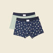 Lot 2 boxers vert olive homme