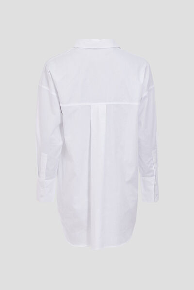 Chemise manches longues blanc femme