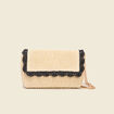 Sac tressé sable femme