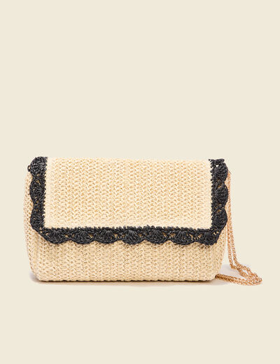 Sac tressé sable femme