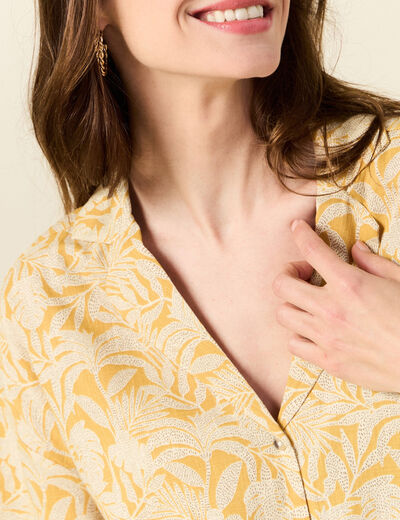 Chemise éco-responsable jaune femme