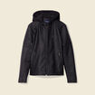 Veste droite avec capuche noir homme