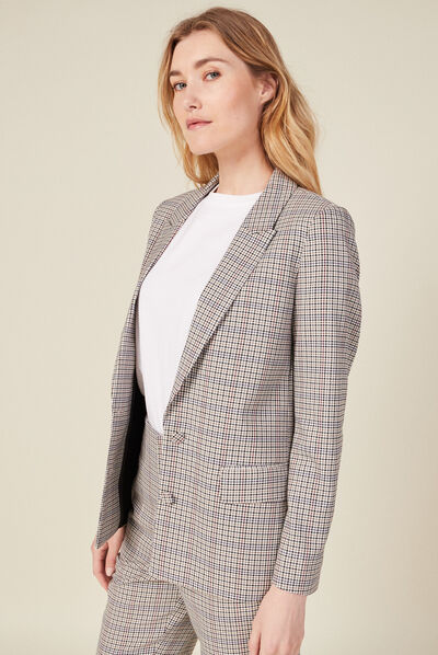 Veste blazer éco-responsable bleu marine femme
